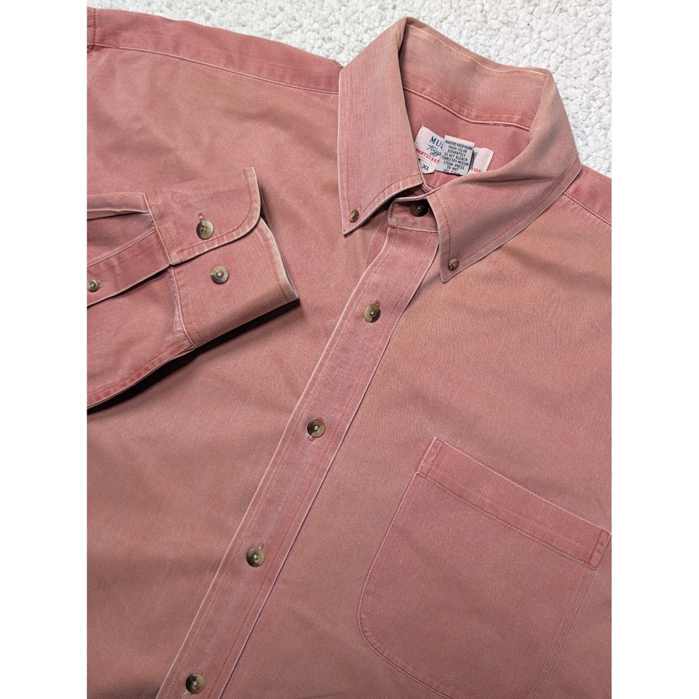Murray's Toggery Shop Vintage Mens Button Down Nantucket Reds Cotton Pink XL